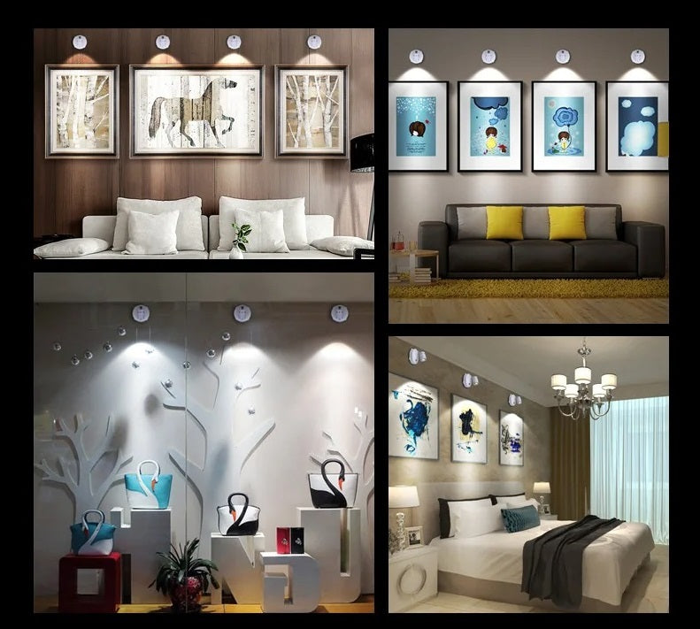 Rechargeable Rotating LED Spotlight with Remote Control