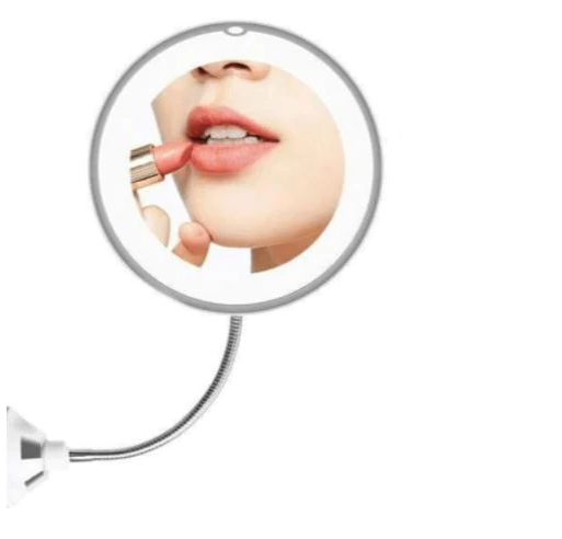 Adjustable Flexible Mirror With Light