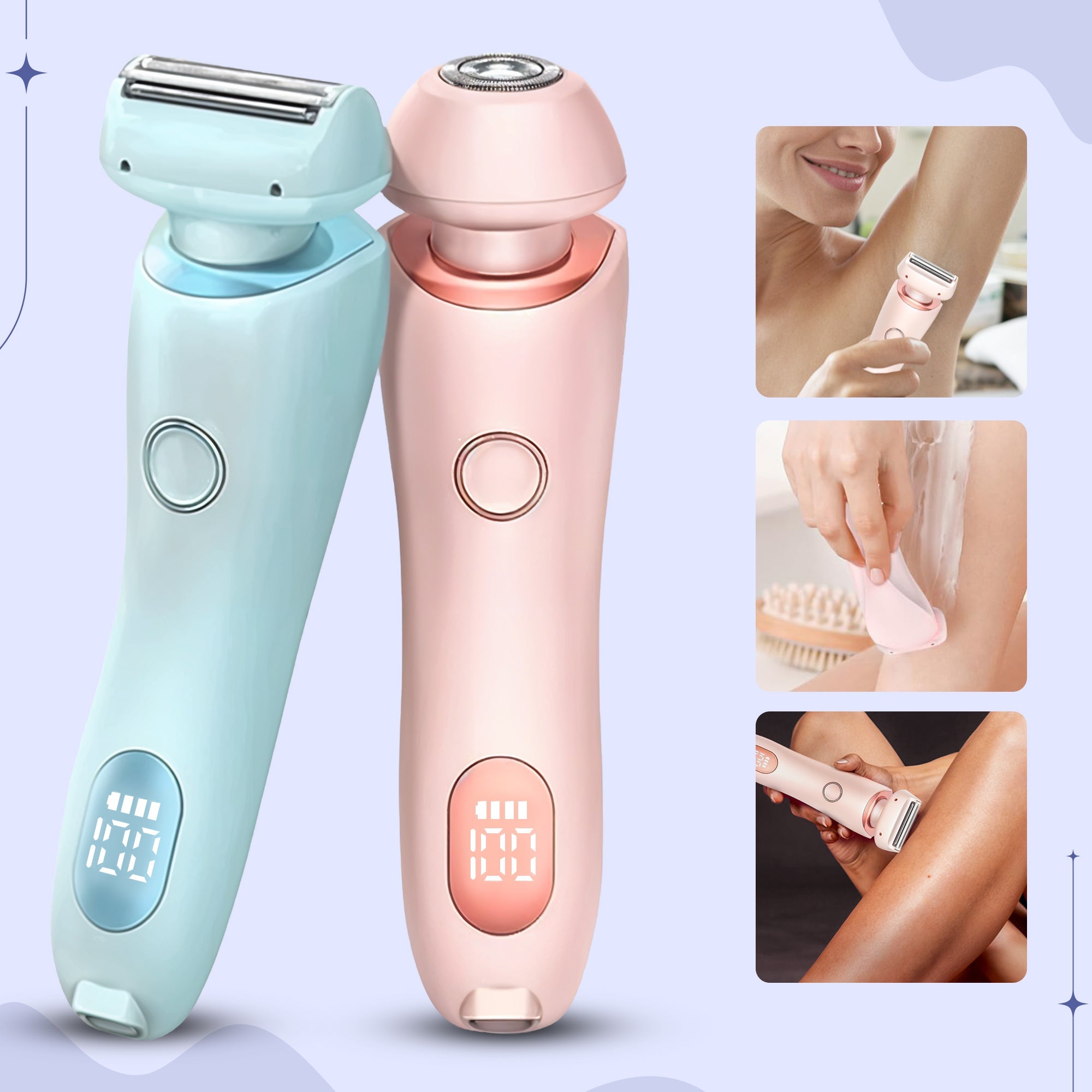 Electric Portable Wet and Dry Shaving Razor