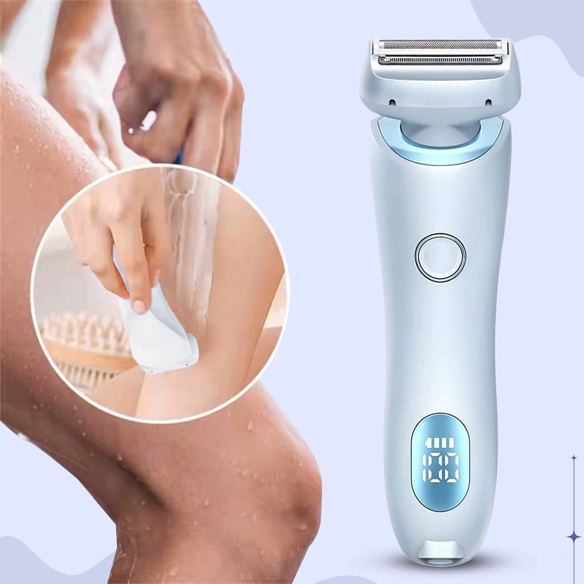 Electric Portable Wet and Dry Shaving Razor