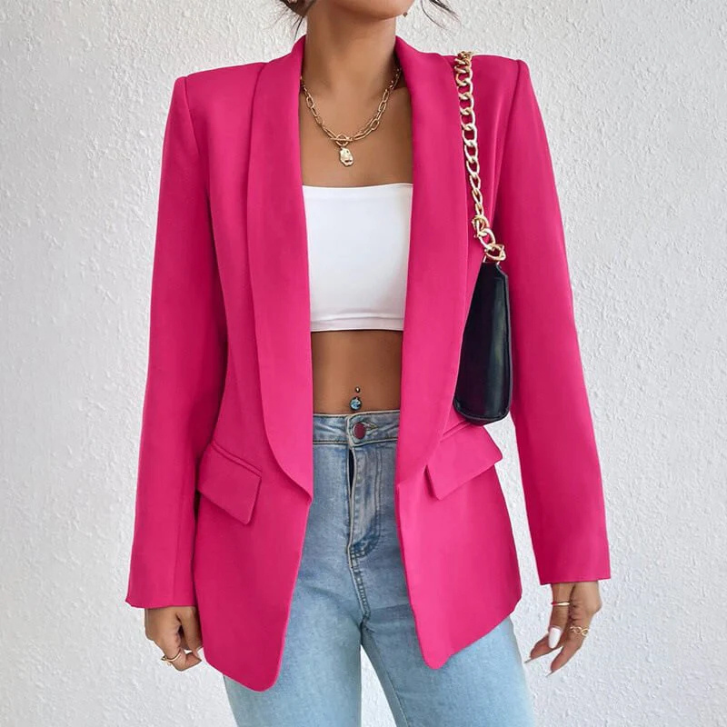 Women's Stylish Lapel Blazer | Open Front