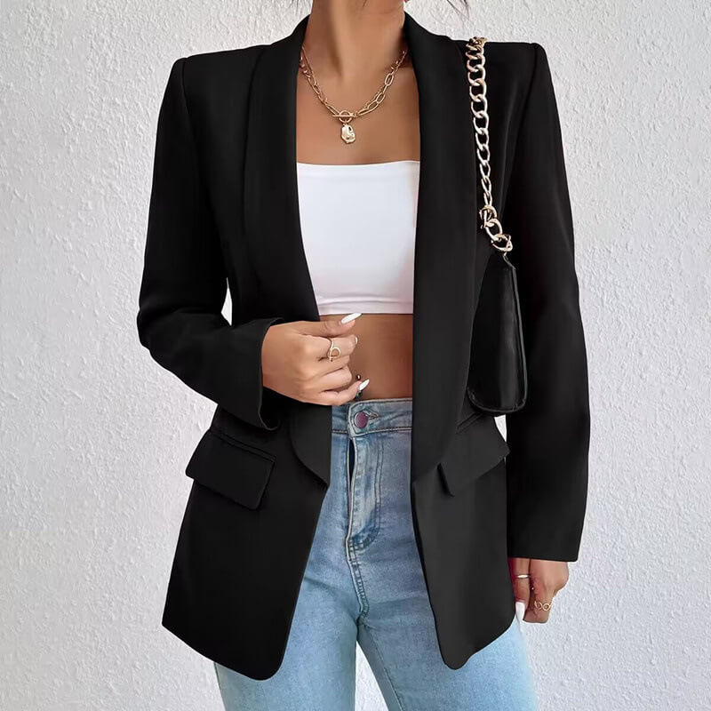 Women's Stylish Lapel Blazer | Open Front