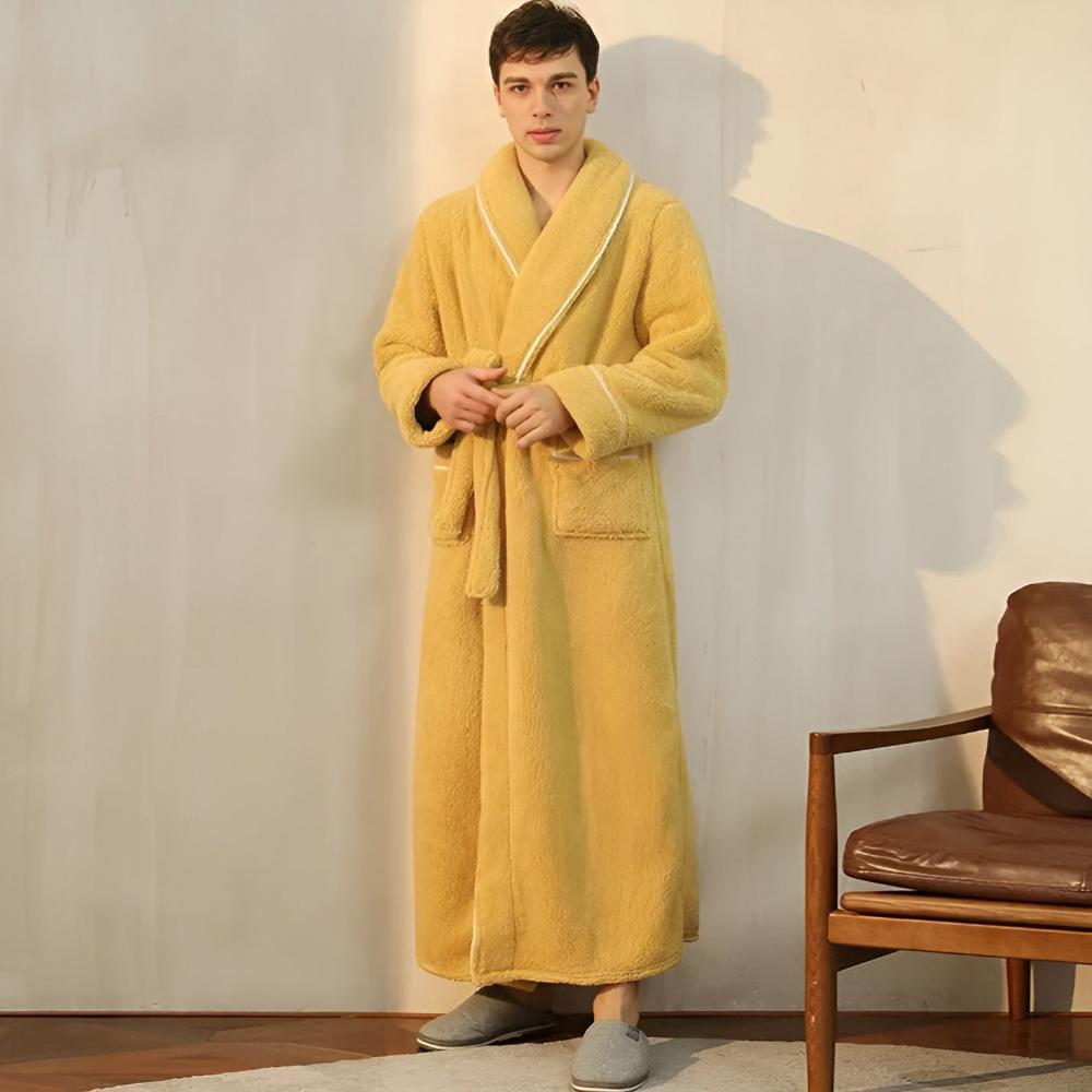 Belt Tie Pockets Bathrobe