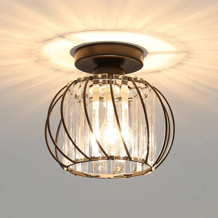 Modern Semi-Flush Mount Ceiling Light for Hallway, Bedroom, and Kitchen