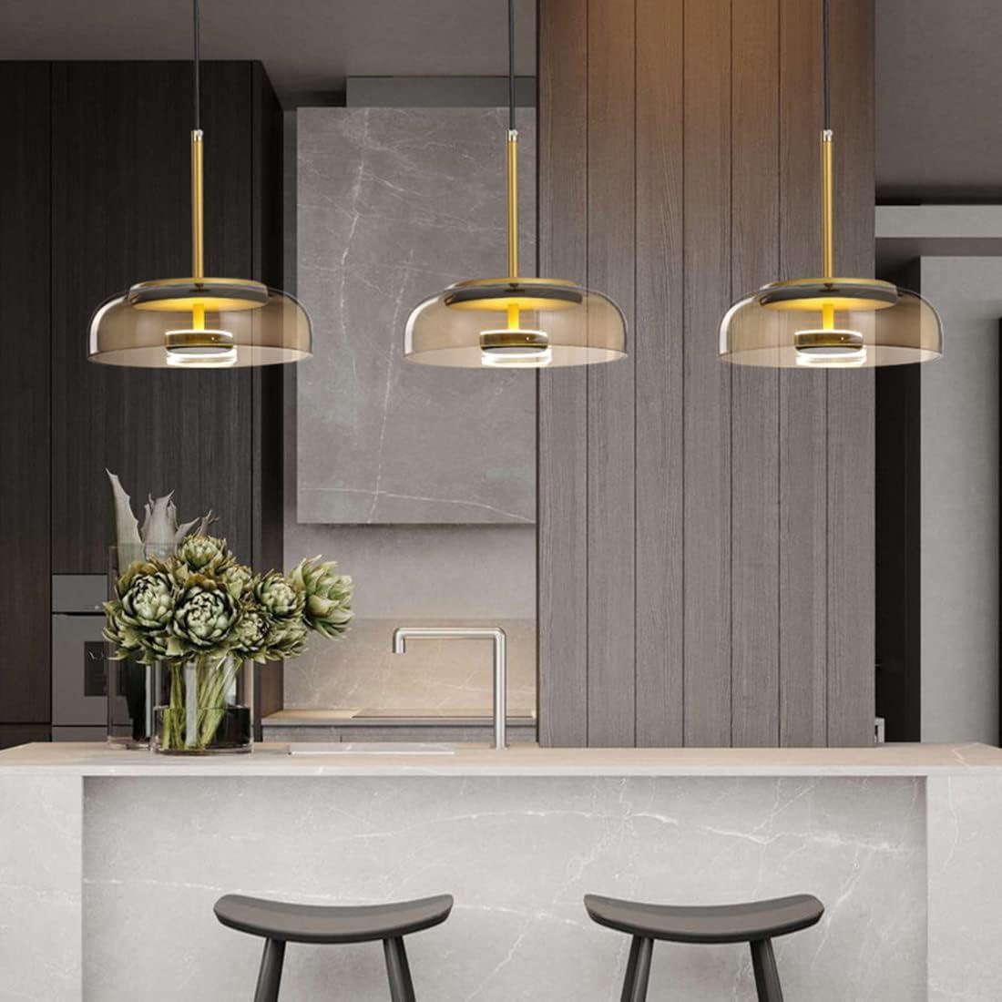 Modern Bowl-Shaped Shade Pendant Light Fixture