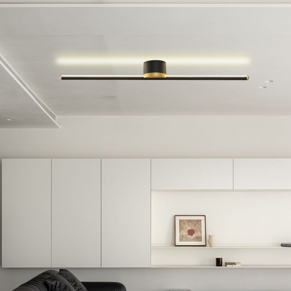 Modern Linear LED Semi Flush Mount Ceiling Light