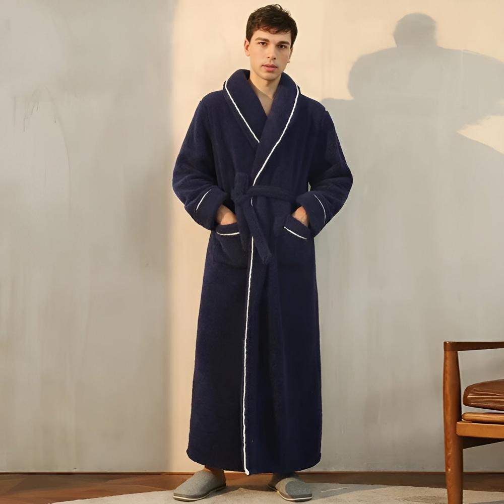 Belt Tie Pockets Bathrobe