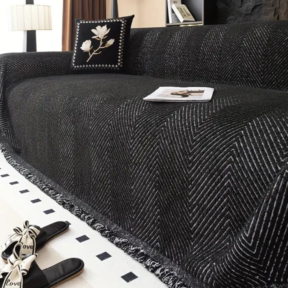 Stripe Textured Sofa Cover