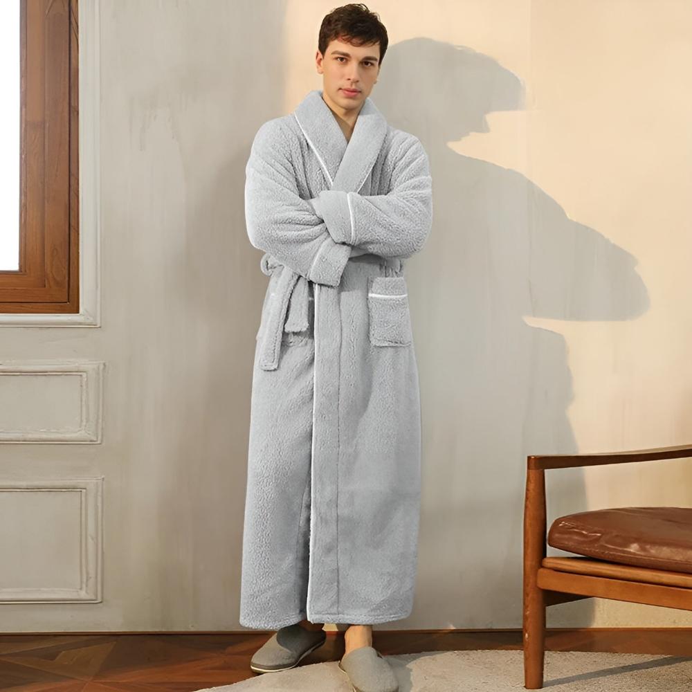 Belt Tie Pockets Bathrobe