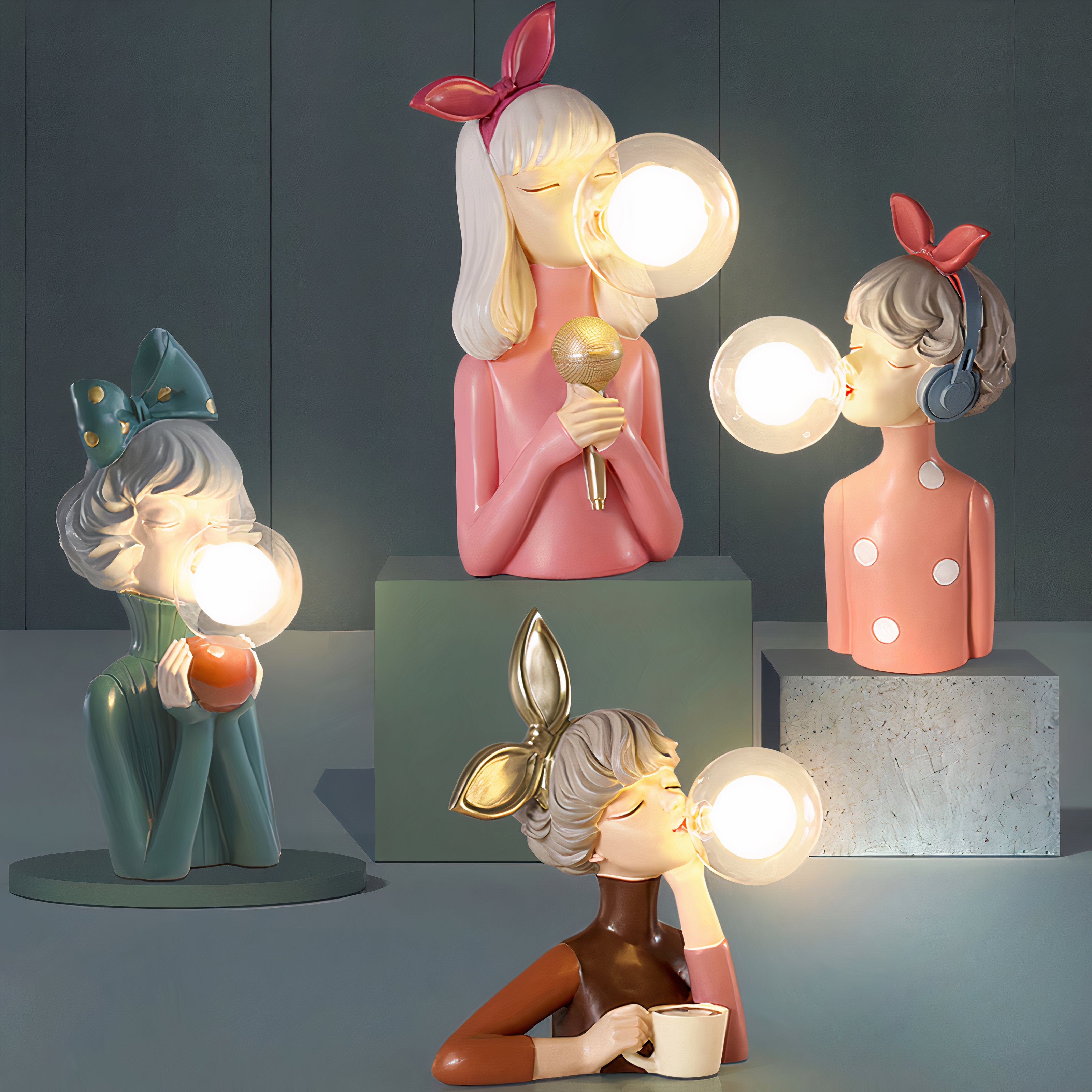 Scandinavian Sisters Modern Table Lamp