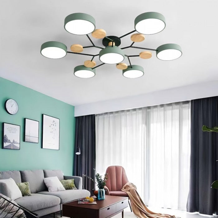 Mid-Century Modern Round Disc LED Ceiling Light