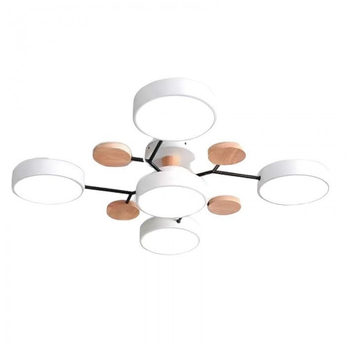 Mid-Century Modern Round Disc LED Ceiling Light
