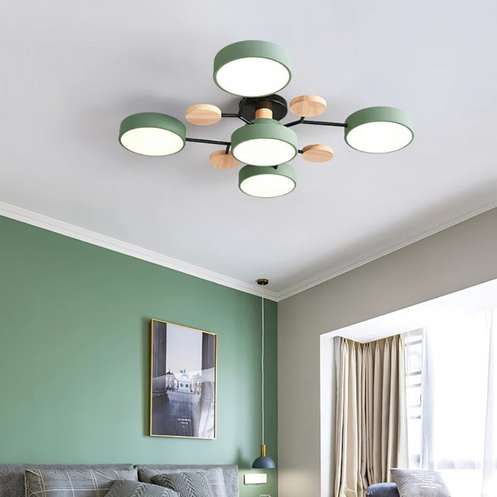 Mid-Century Modern Round Disc LED Ceiling Light