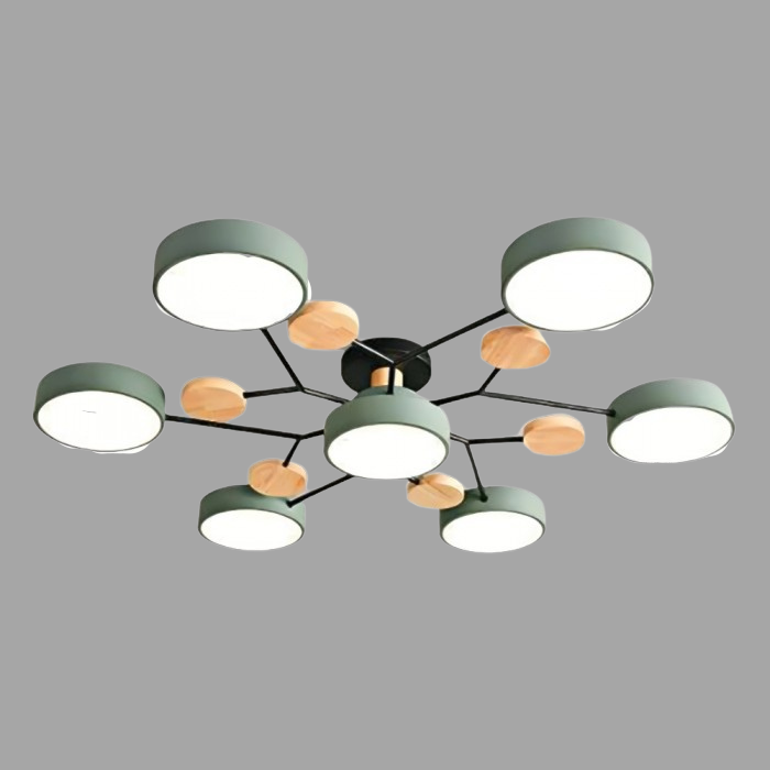 Mid-Century Modern Round Disc LED Ceiling Light