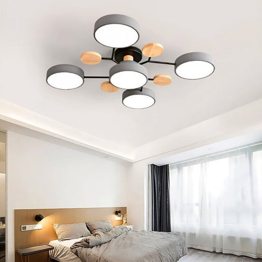 Mid-Century Modern Round Disc LED Ceiling Light