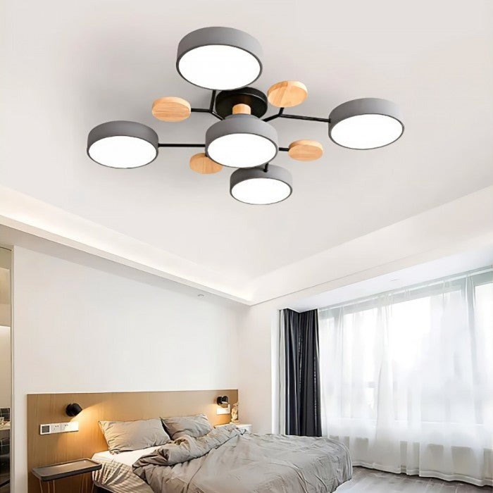 Mid-Century Modern Round Disc LED Ceiling Light