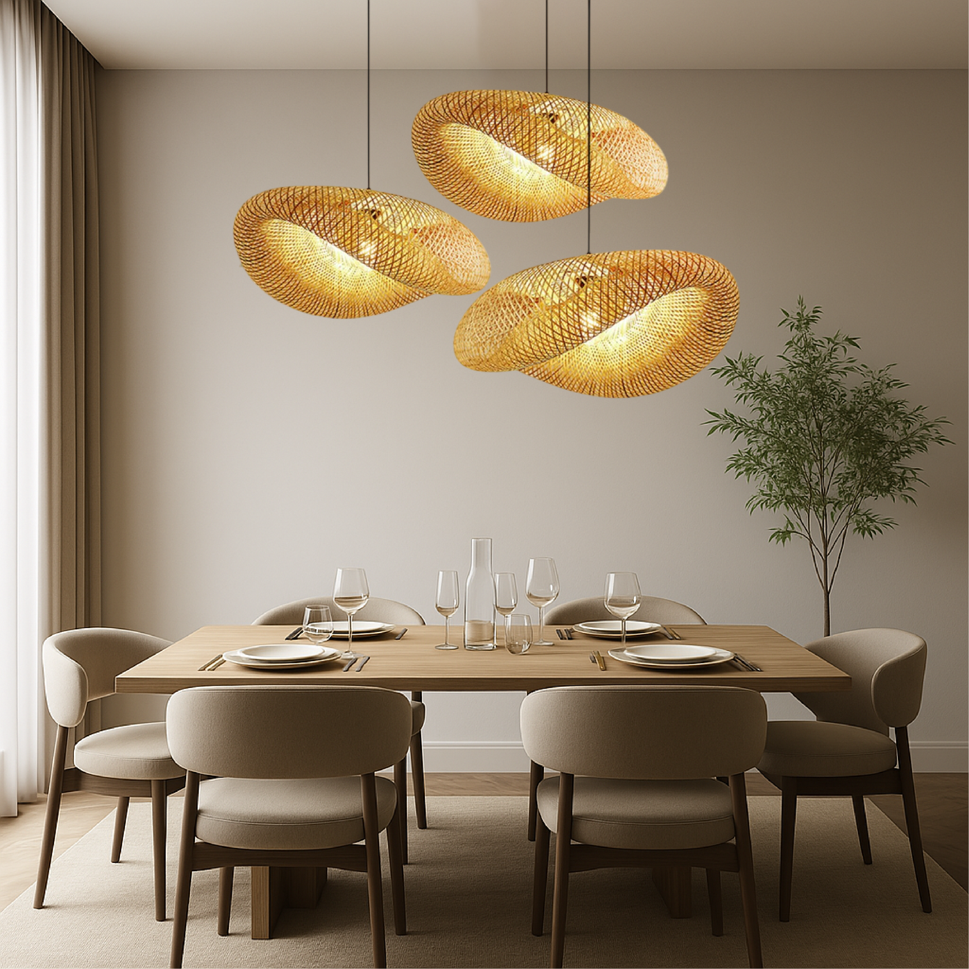 Japandi Stylish LED Pendant Light