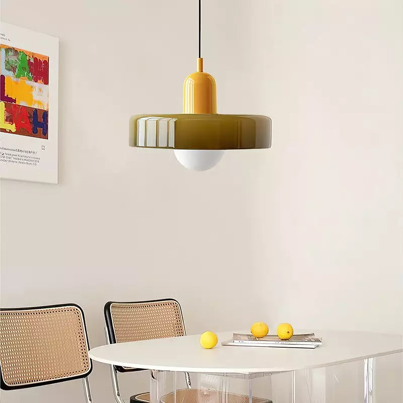 Coastal Transitional Style Two-Tone Pendant Light
