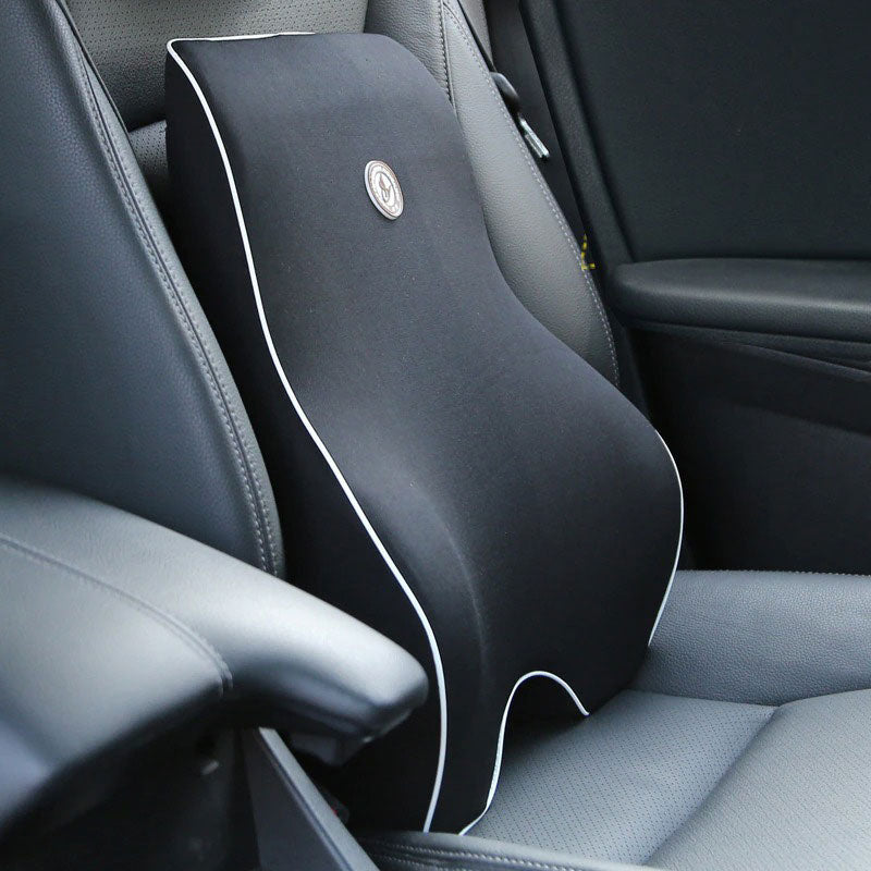 Contoured Back Cushion for Car Seats, Office Chairs & Long Drives