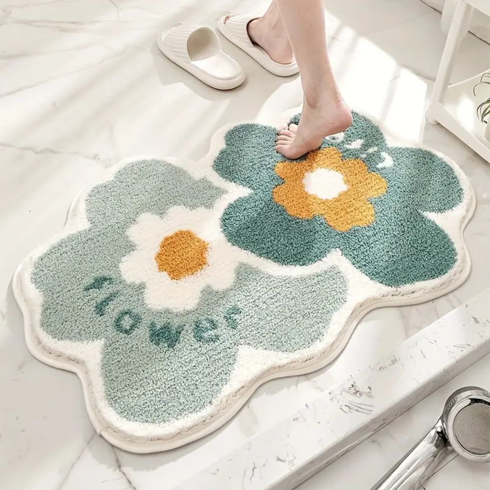 Non-Slip Floral Bath Mat