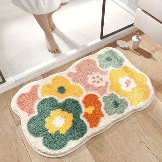 Non-Slip Floral Bath Mat