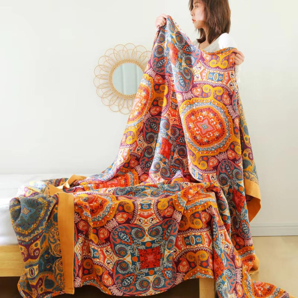 Decorative Boho Reversible Throw Blanket