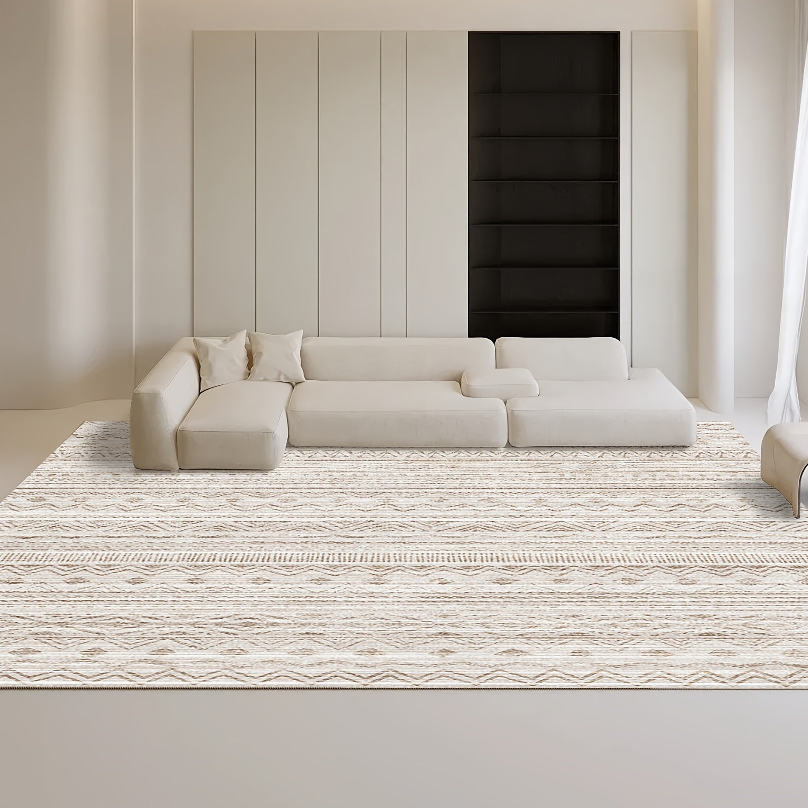 Moroccan And Geometric Pattern Square Rug