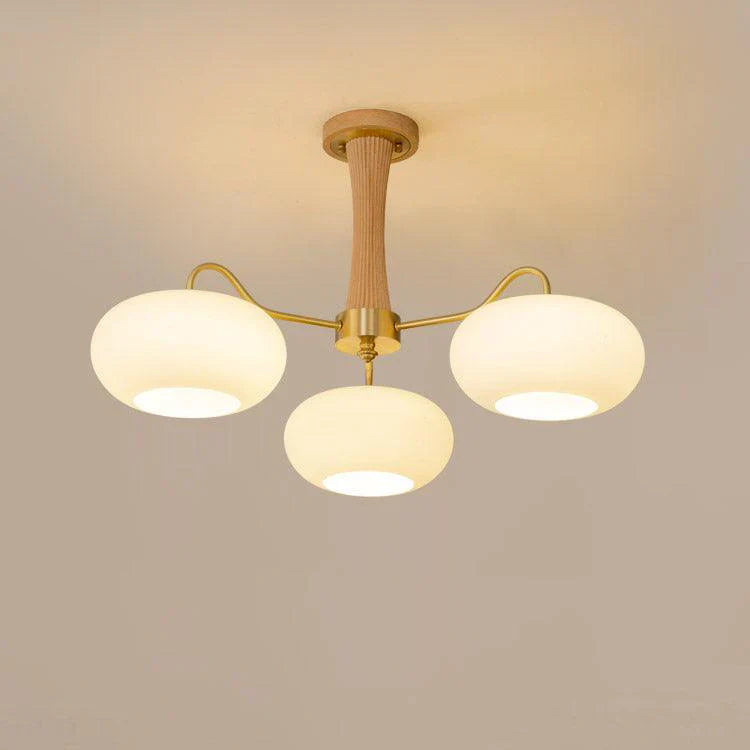 Contemporary Vintage Persimmon Shaped Ceiling Light