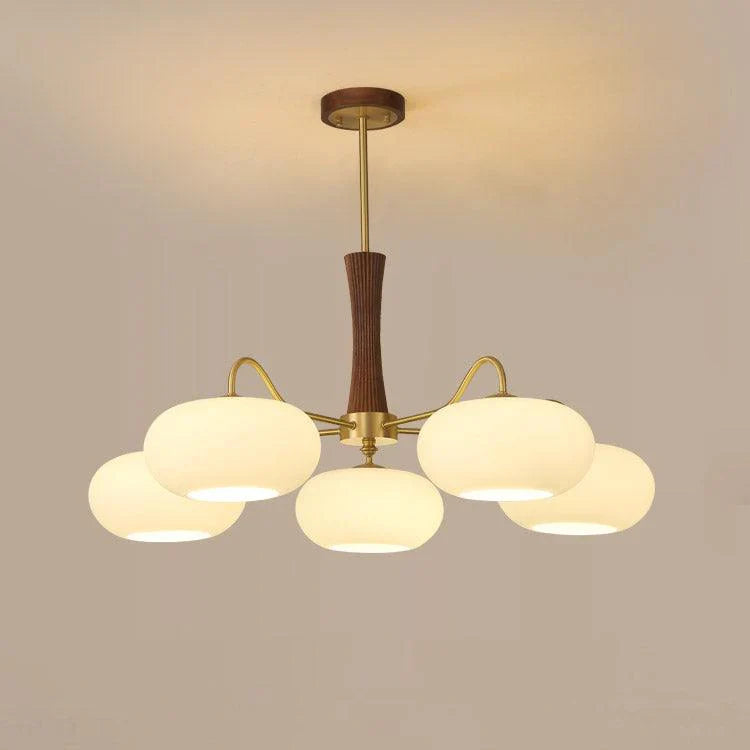 Contemporary Vintage Persimmon Shaped Ceiling Light