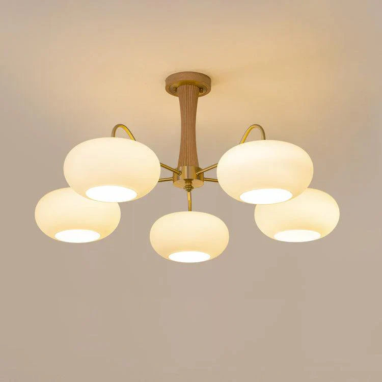 Contemporary Vintage Persimmon Shaped Ceiling Light