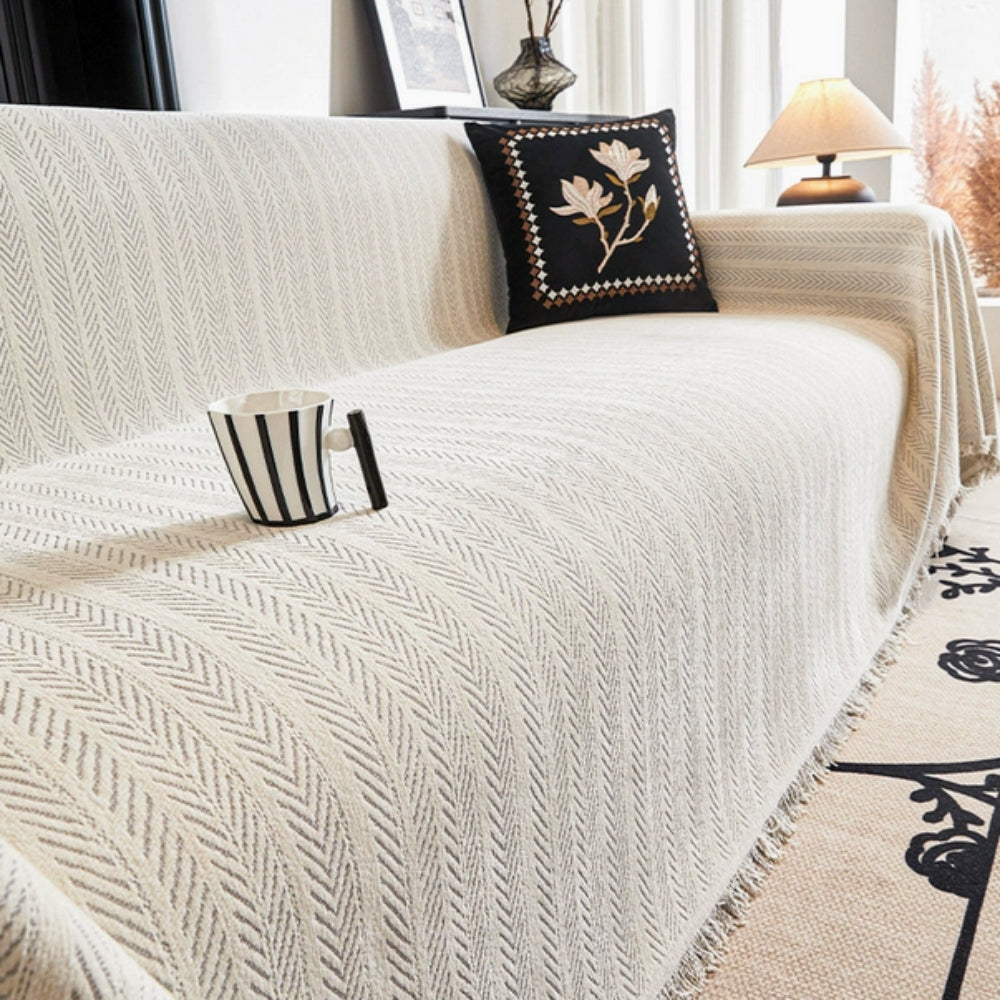 Textured Modern Throw Sofa Cover