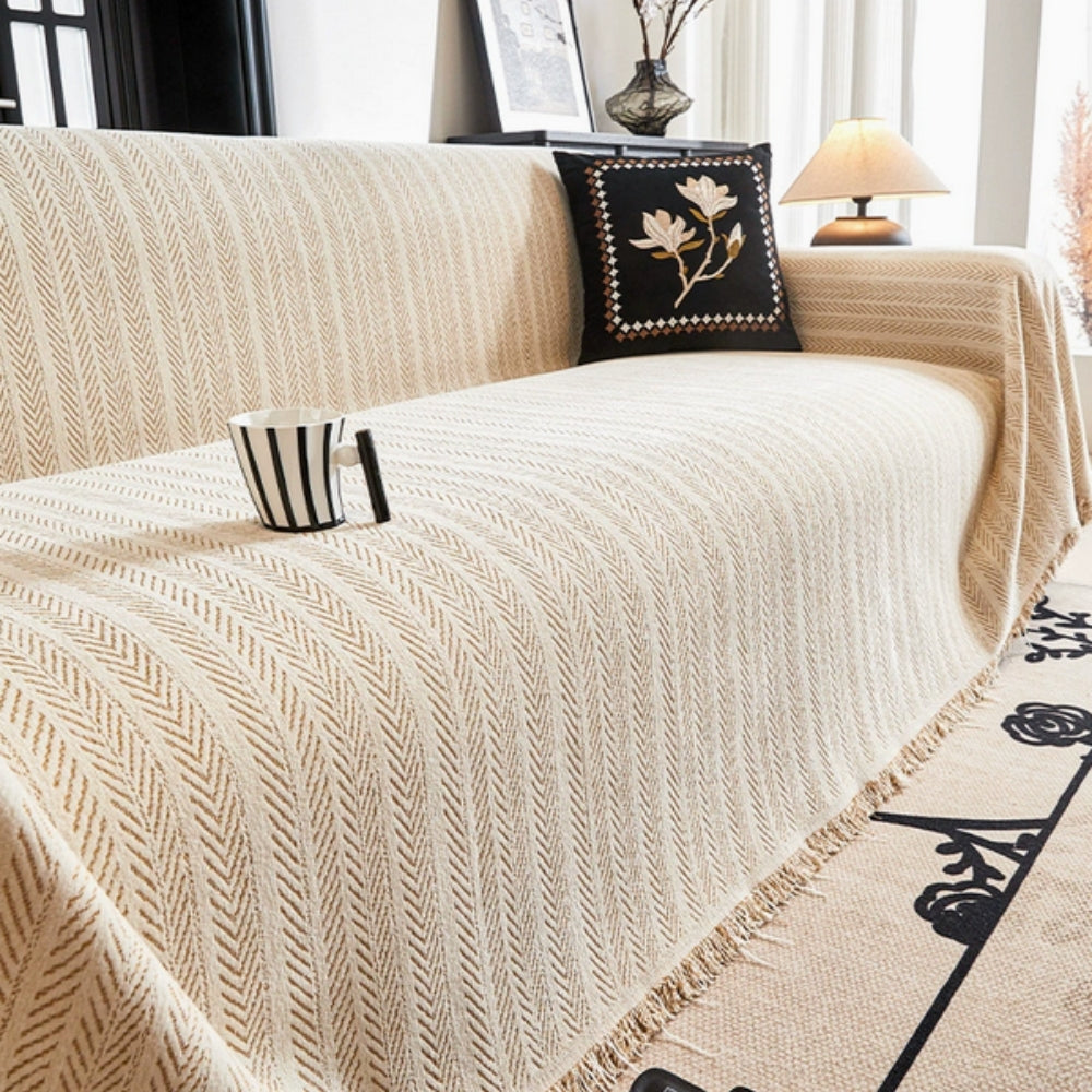 Textured Modern Throw Sofa Cover