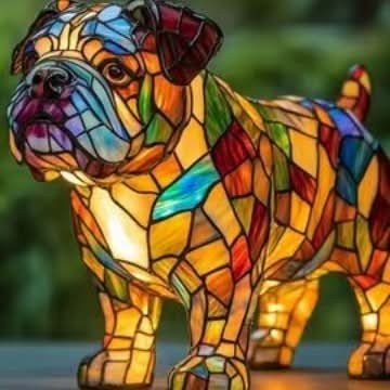 Minimalist Artistic LED Dog Breed Table Lamp