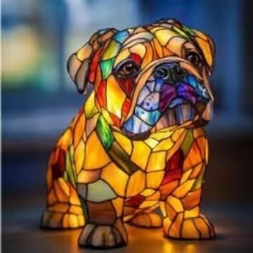 Minimalist Artistic LED Dog Breed Table Lamp