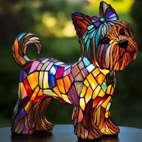 Minimalist Artistic LED Dog Breed Table Lamp