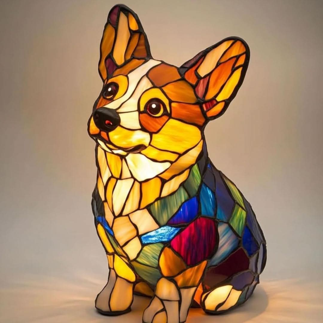 Minimalist Artistic LED Dog Breed Table Lamp