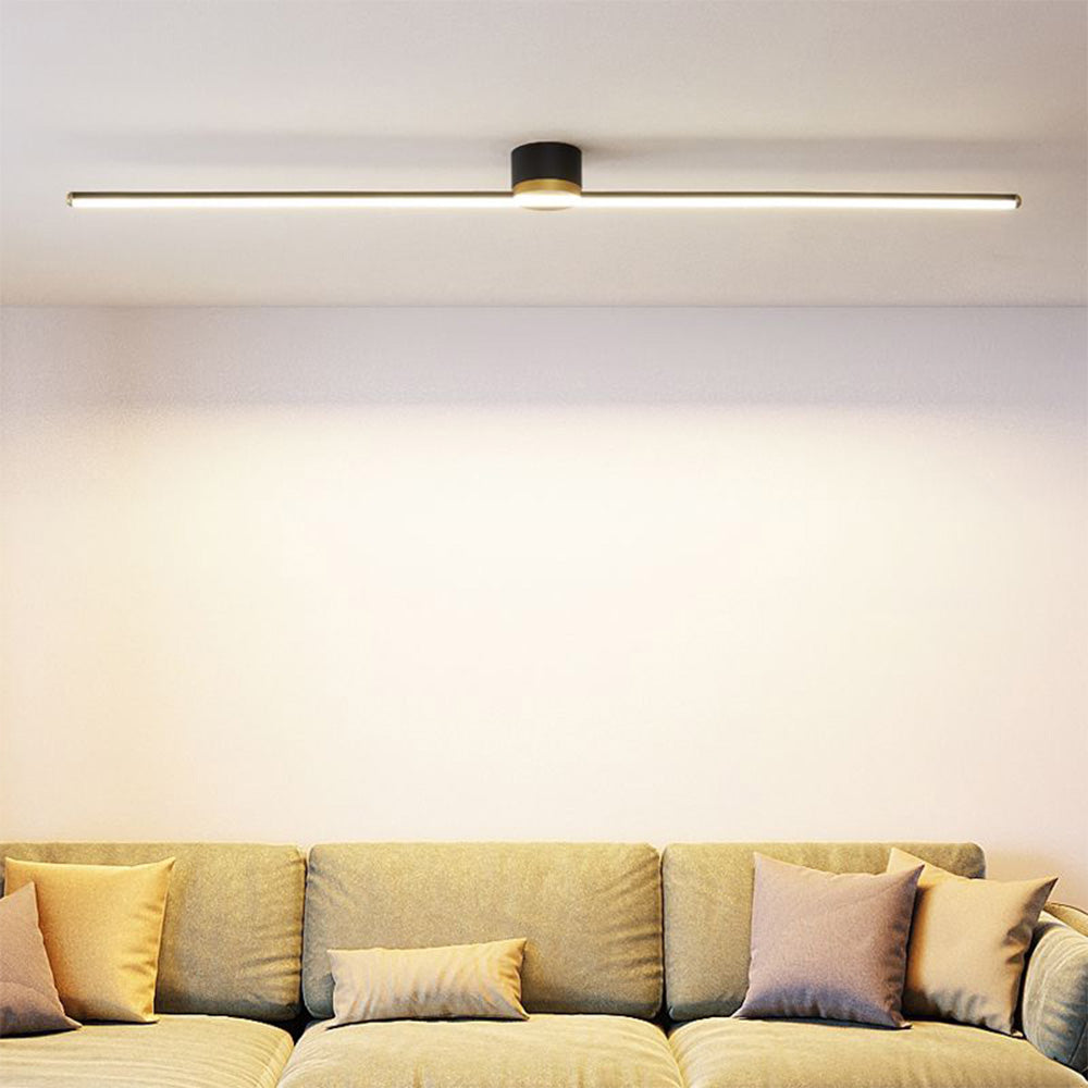 Modern Linear LED Semi Flush Mount Ceiling Light