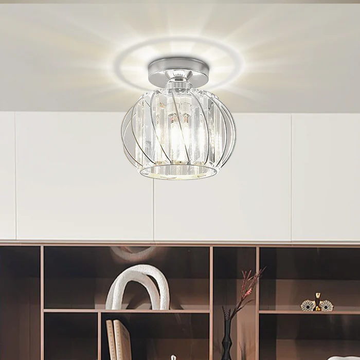Modern Semi-Flush Mount Ceiling Light for Hallway, Bedroom, and Kitchen