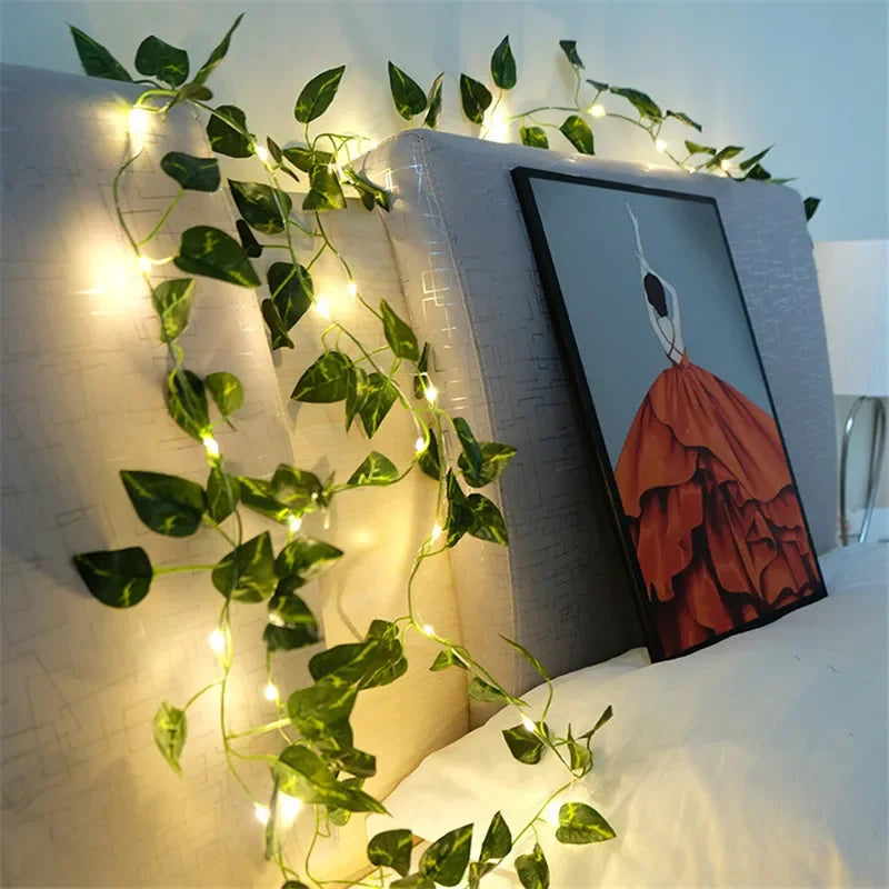 Minimalist Flower and Leaf String Lights