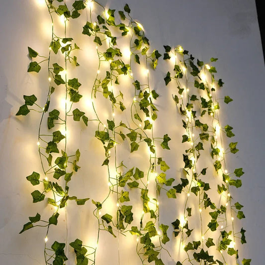 Minimalist Flower and Leaf String Lights