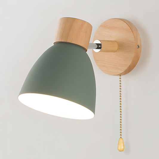 Scandinavian Style Wall Light with Pull Chain Switch