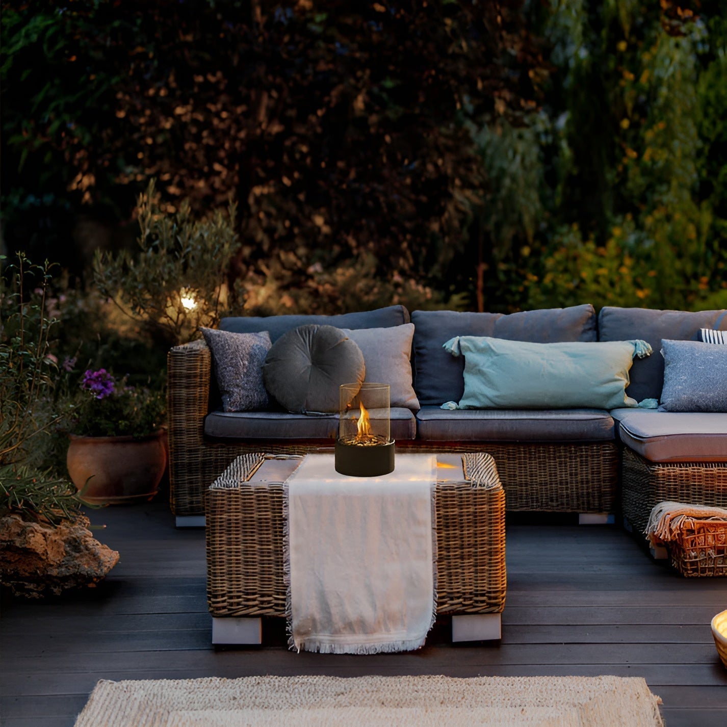 Round Smokeless Tabletop Fireplace