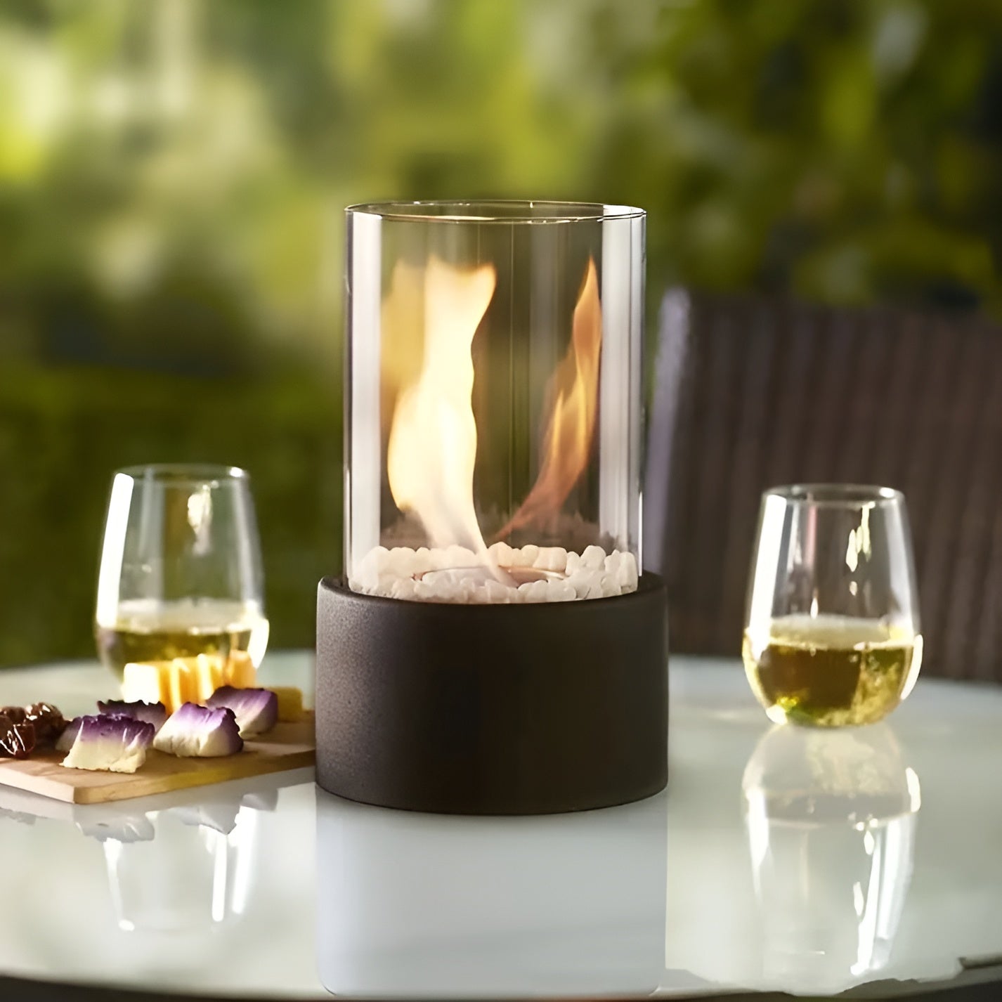 Round Smokeless Tabletop Fireplace