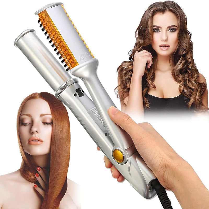 Professional Rotating 2 in 1 Iron Hair Brush