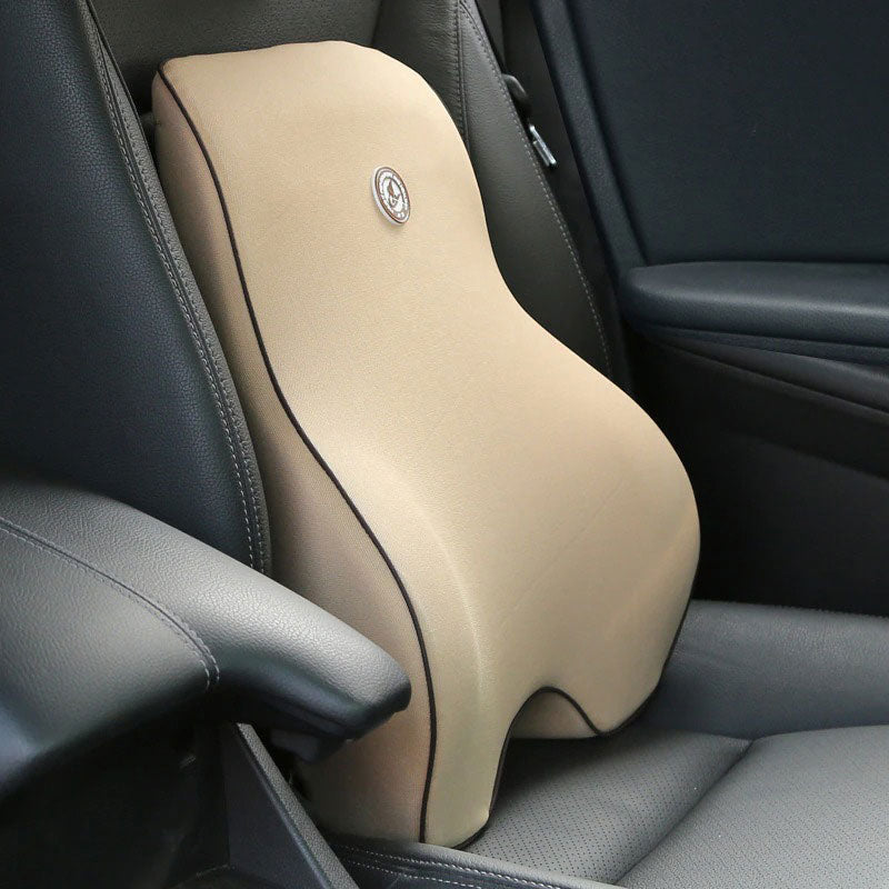 Contoured Back Cushion for Car Seats, Office Chairs & Long Drives