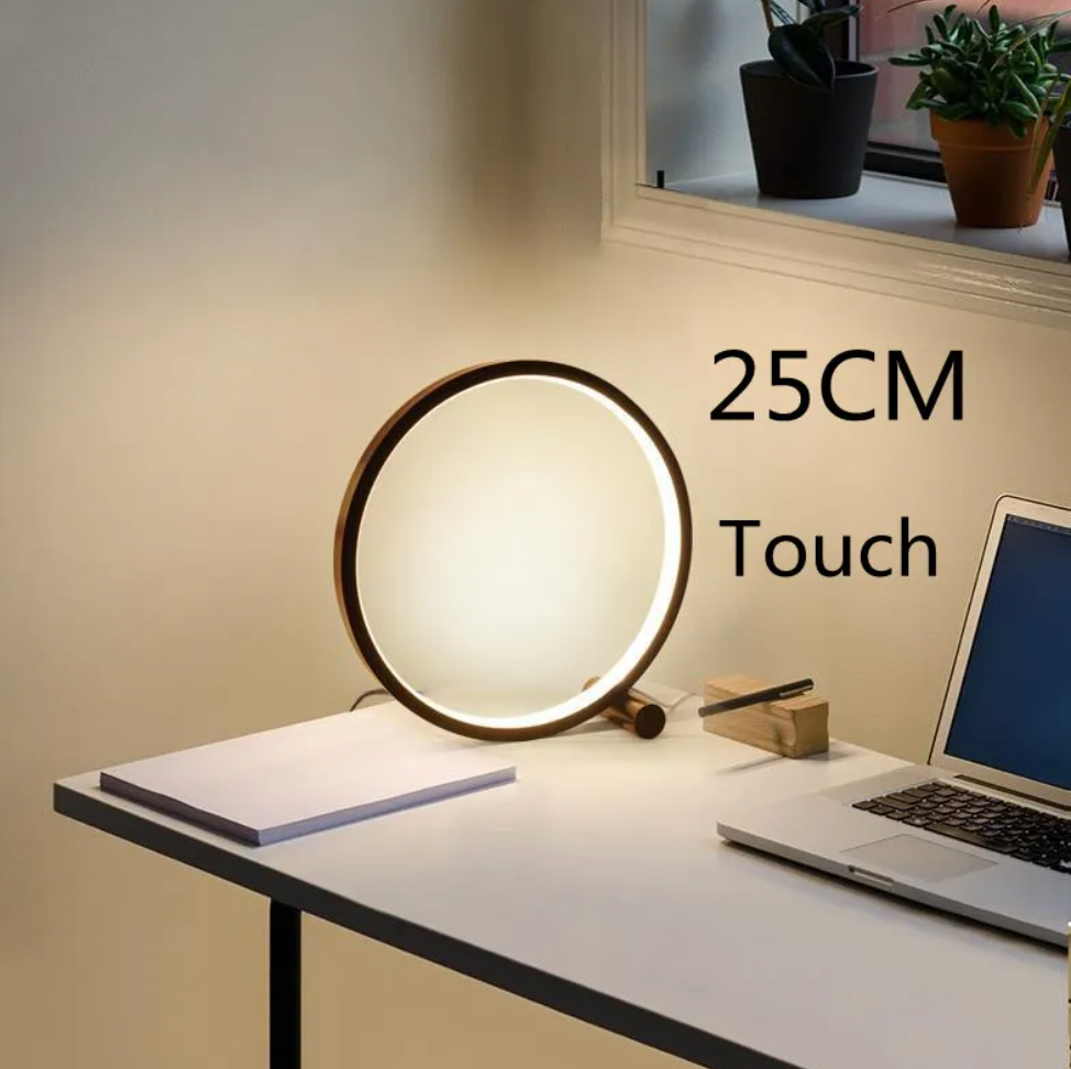 Minimalist LED Round Table Lamp with Touch Control