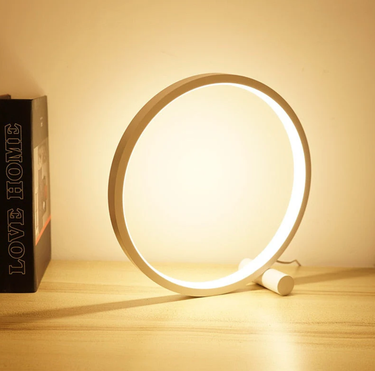 Minimalist LED Round Table Lamp with Touch Control