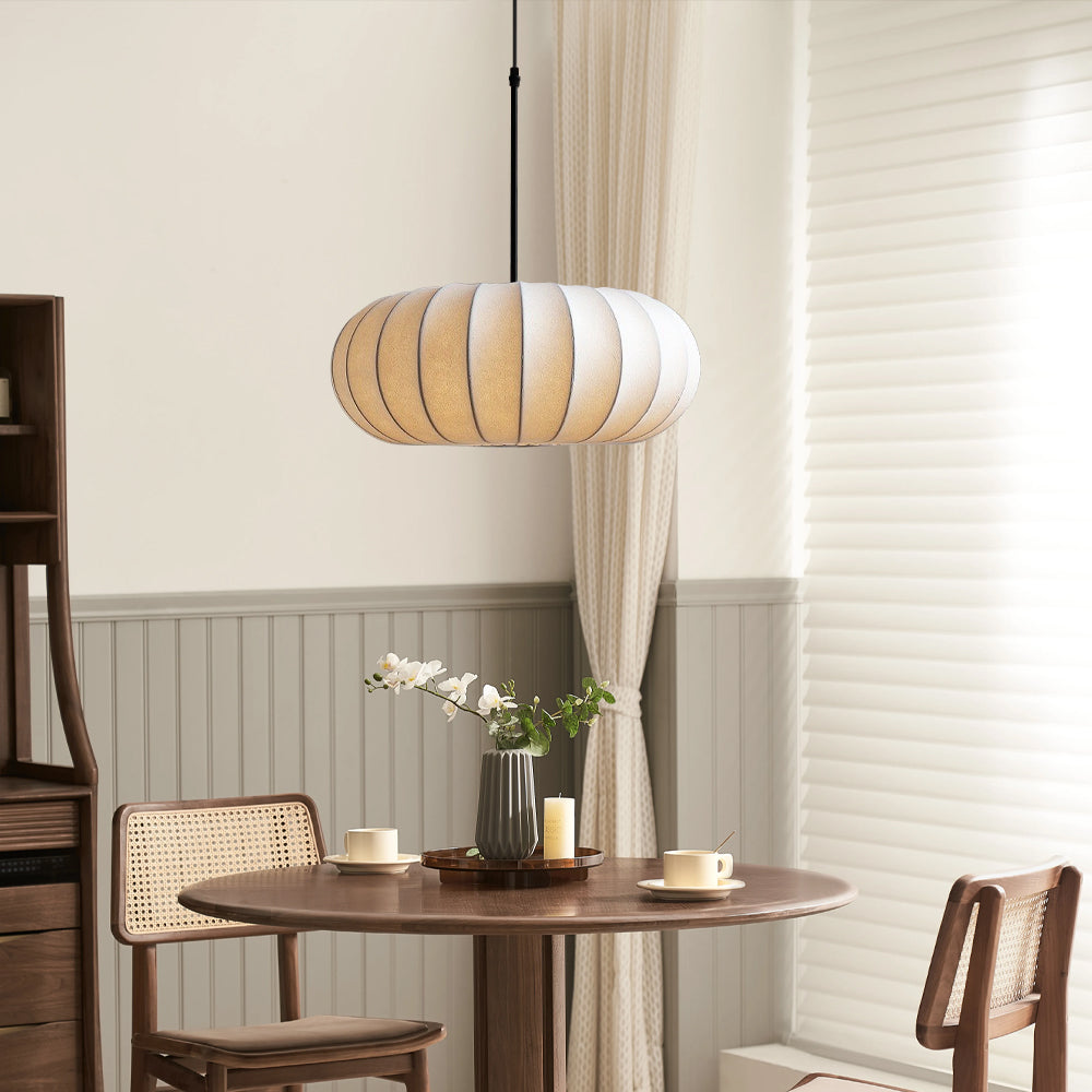 Minimalist Contemporary LED Fabric Pendant Light