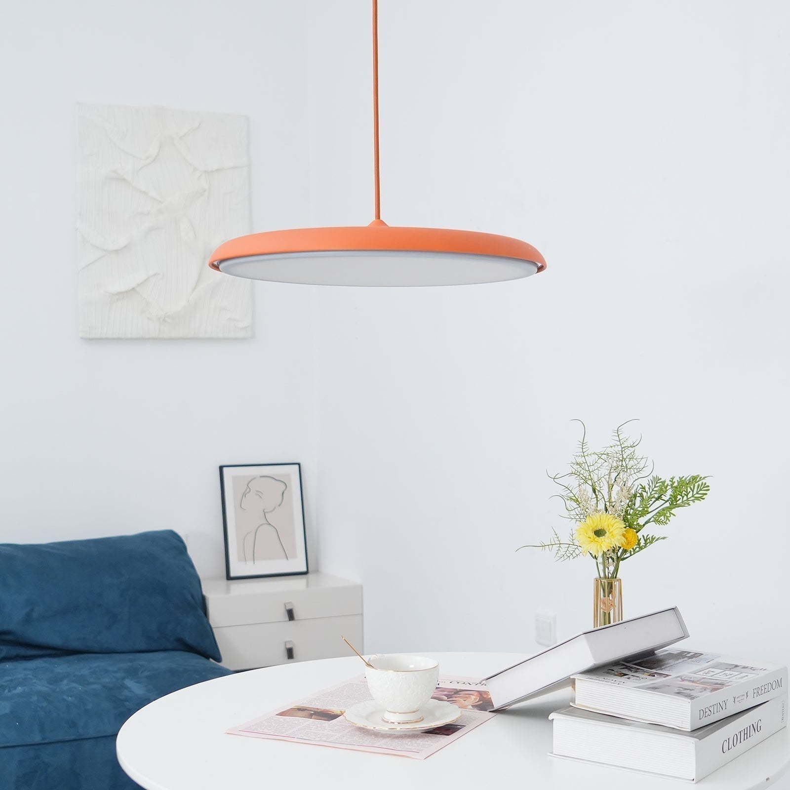 Contemporary Minimalist LED Pendant Light in Macaron Colours