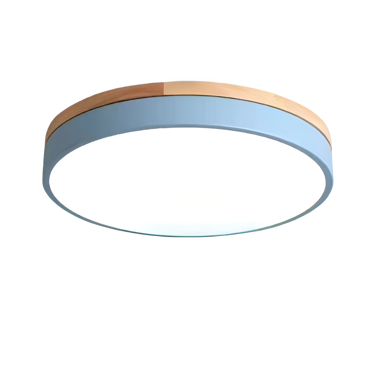 Contemporary Wooden Frame Flat LED Ceiling Light